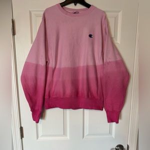 Ombré pink Champion Crewneck